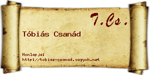 Tóbiás Csanád névjegykártya